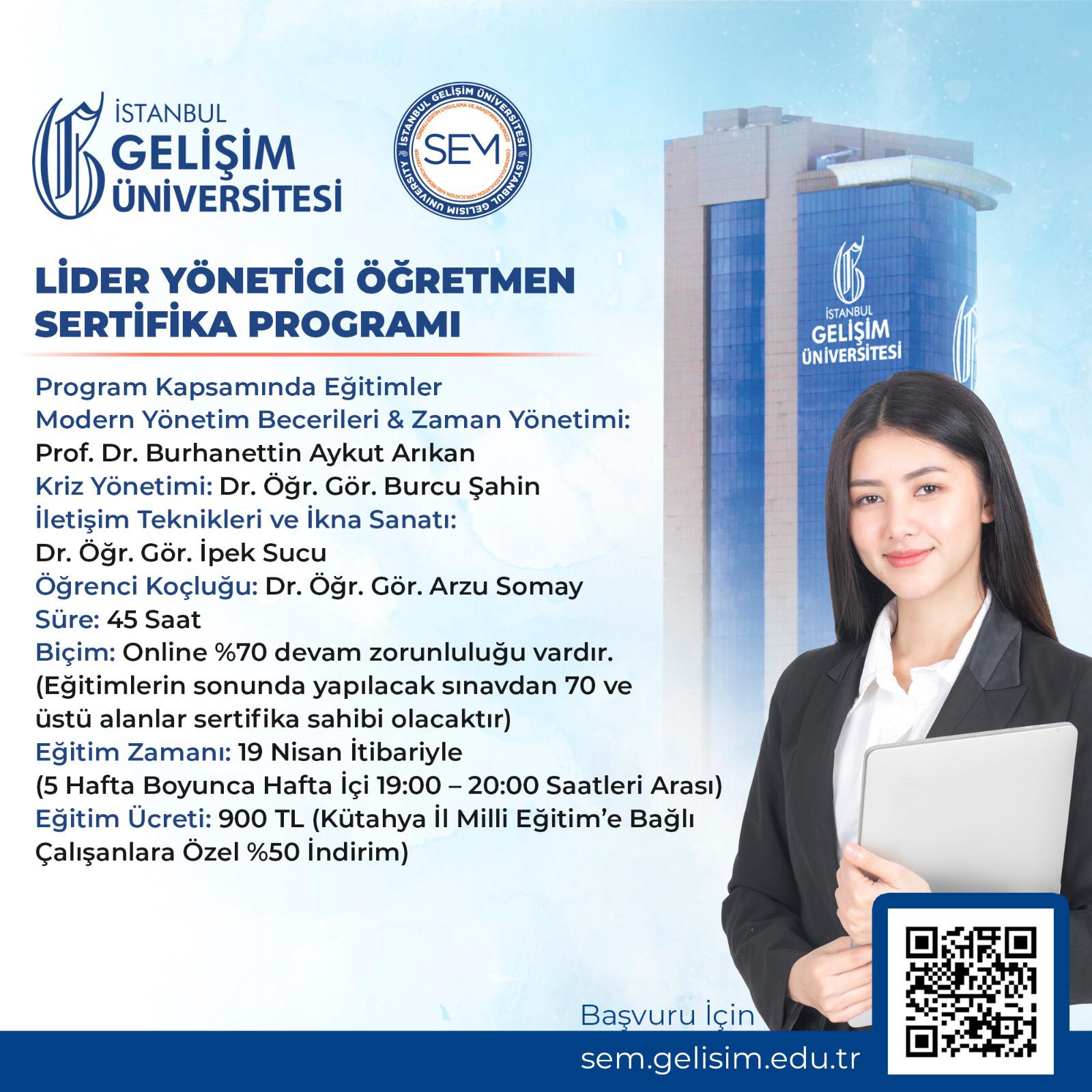 Lider Yönetici Öğretmen Sertifika Programı